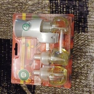 4/$40 New Air Wick Plug-In Air Freshener Warmer & 3 Apple Cinnamon Refills